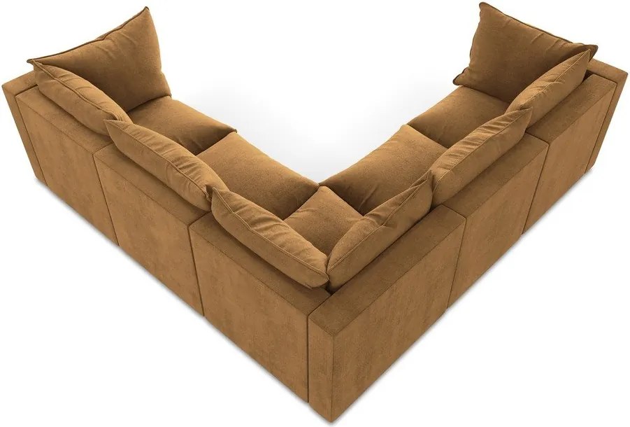 Divano angolare color terracotta Manao – Makamii