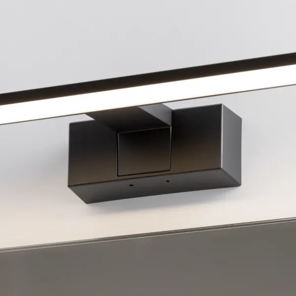Brilagi - Specchio da bagno con luce LED VESTRA, 6 W/230 V, 30 cm, IP44, nero