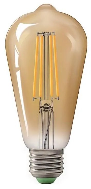 LED Lampadina CLASIC AMBER ST64 E27/10W/230V 2200K – Brilagi