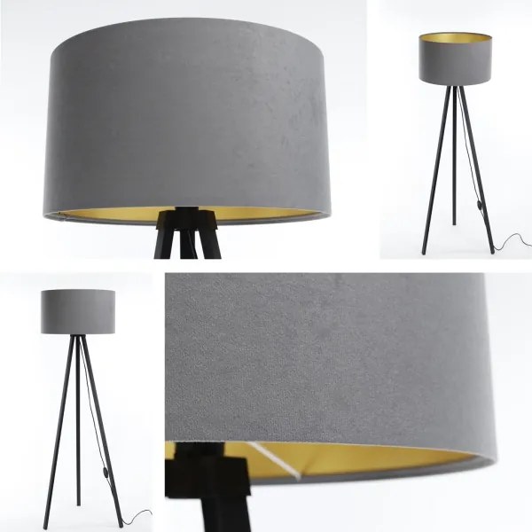 Lampada da terra STANDART 1xE27/60W/230V grigio/wenge