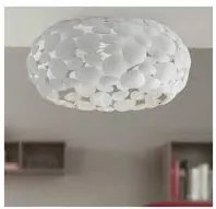 Plafoniera dioniso bianca 3 luci attacco e27 48x48x21cm in metallo