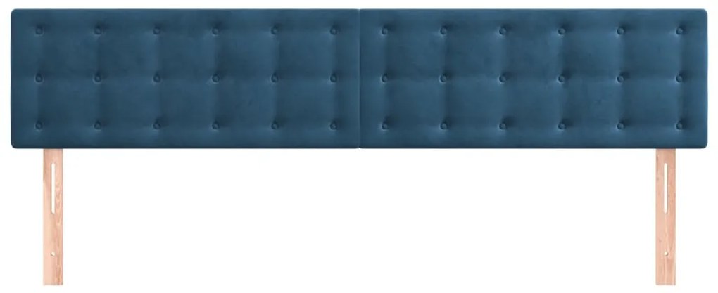 Testiere 2 pz blu scuro 100x5x78/88 cm in velluto