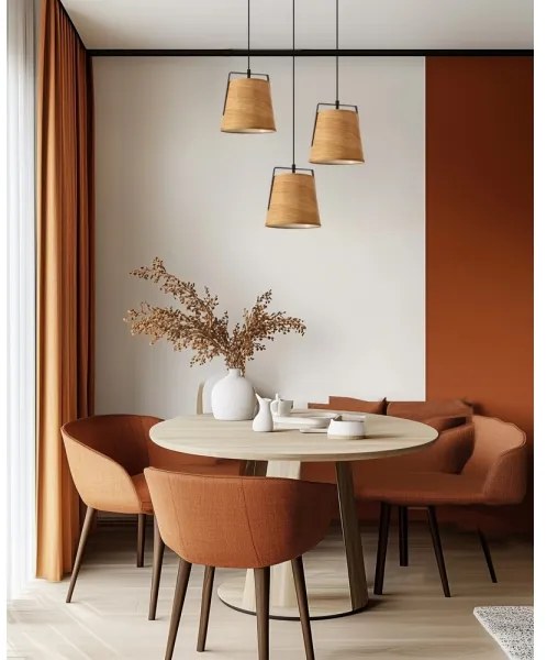 Lampadario a sospensione con filo MILBURY 1xE27/40W/230V marrone