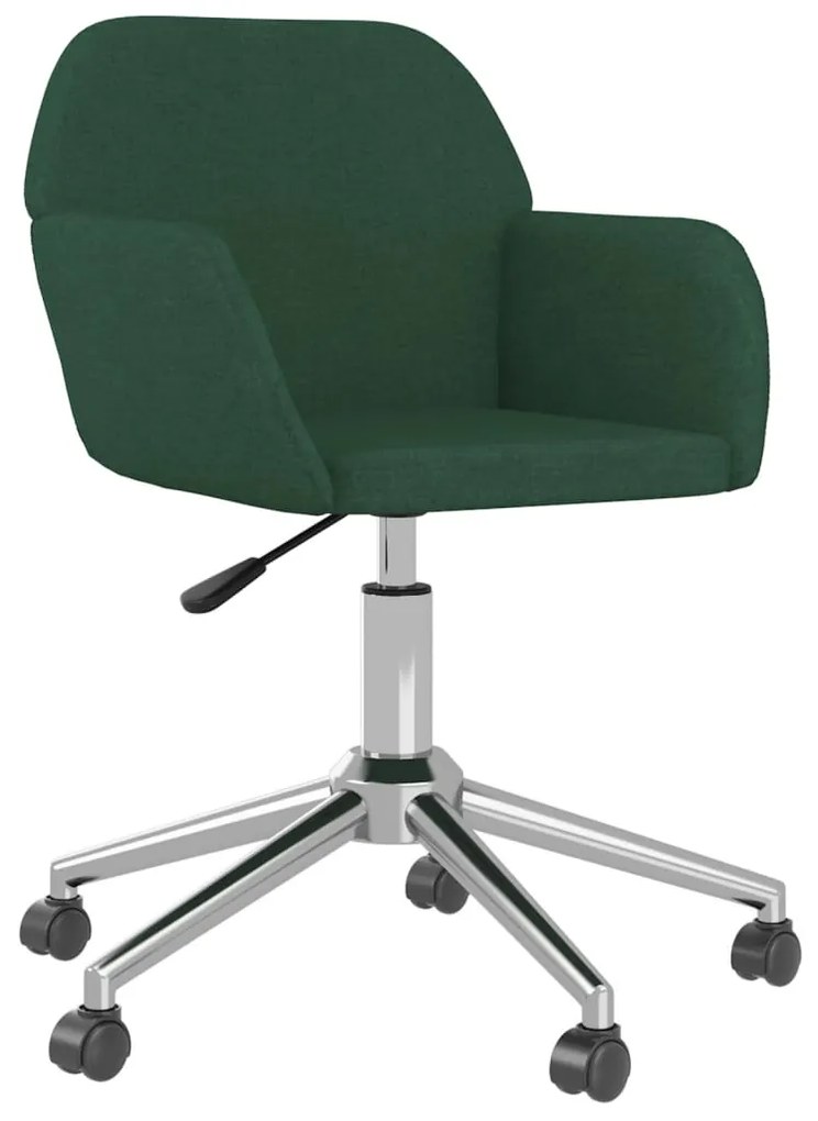 Sedie da pranzo girevoli 2 pz verde scuro in tessuto