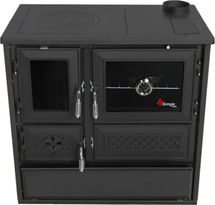 Cucina A Legna In Acciaio E Ghisa Leonora Nera 9 kW 4 Stelle