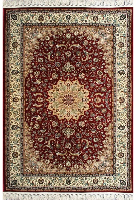 Tappeto Oriental 144 orientale rosso e beige, L 120 x L 60 cm