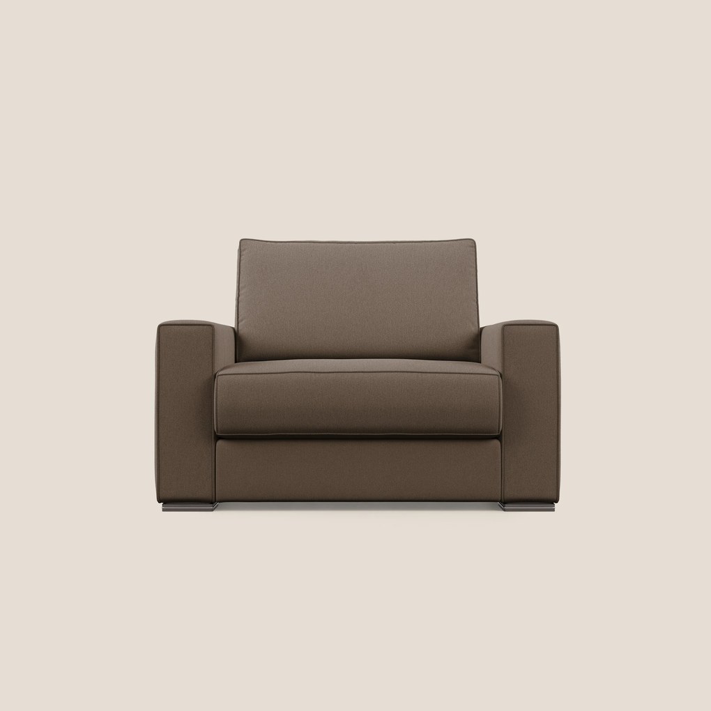 Dream poltrona letto in tessuto smacchiabile T05 marrone