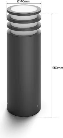 Philips - Lampada da esterno LED RGB dimmerabile Hue LUCCA 1xE27/8,1W/230V IP44