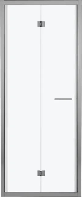 Porta doccia pieghevole L 97-101 cm x H 195 cm per nicchia in vetro smerigliato SP. 6 mm, profilo lucido cromo, serie Record