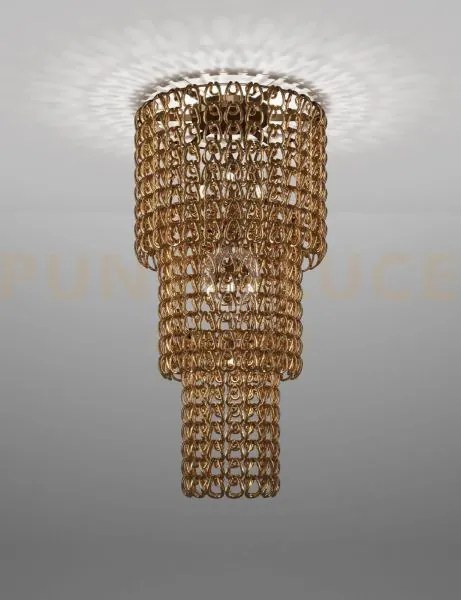 Giogali lampadadario a soffitto ca3 cristallo oro e bronzo opaco 7 ...