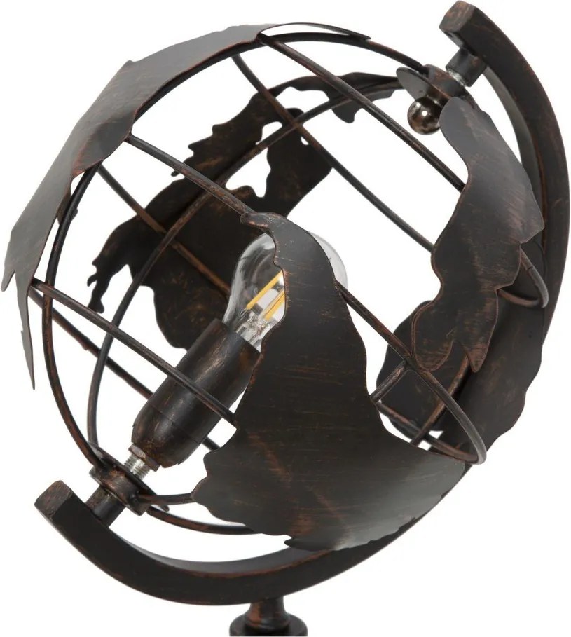 Lampada da tavolo nera con paralume in metallo (altezza totale 40 cm) World Industry – Mauro Ferretti