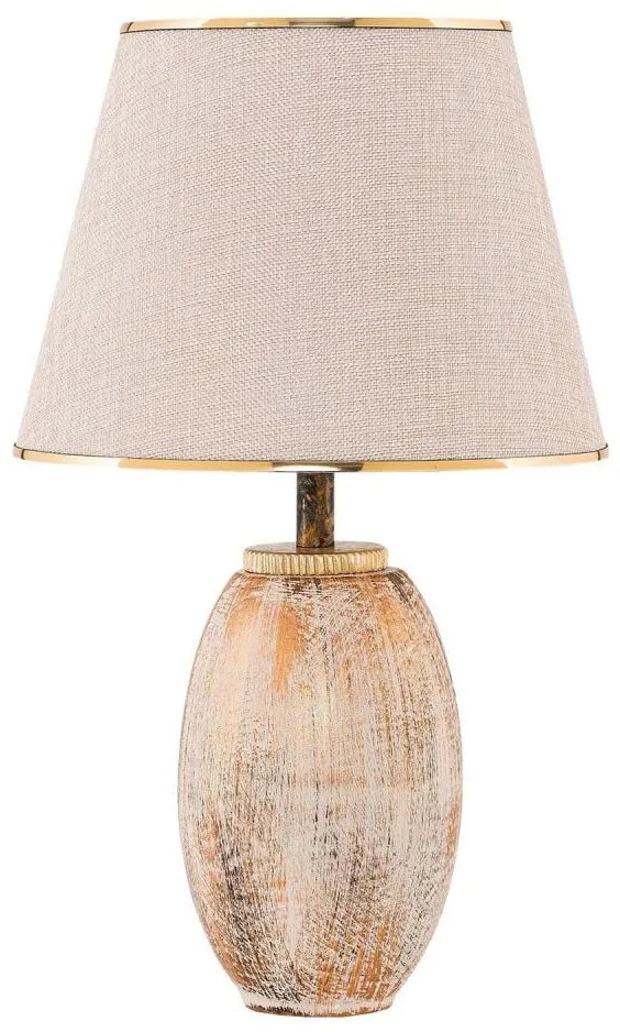 Lampada da tavolo RAMZES 1xE27/40W/230V crema/oro