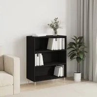 Libreria Nera 69,5x32,5x90 cm in Legno Multistrato 828349