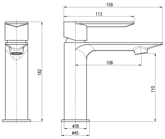 RAV Slezák NL126.0ZRK - Miscelatore per lavabo NIL 16,2 cm, finitura oro rosa spazzolata