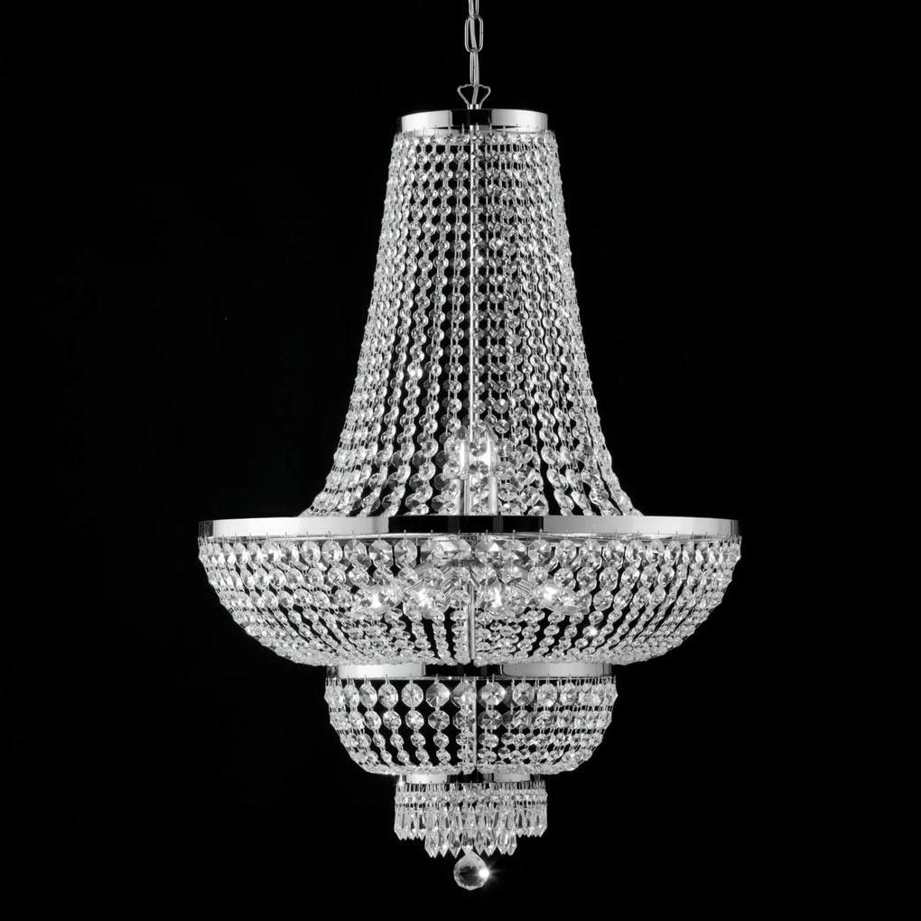 Bonetti Illumina - 10-light chandelier Mozart Cromo