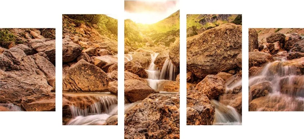 Quadri 5 pezzi – Cascate alpine