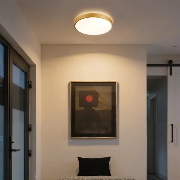 Brilagi - Lampada LED dimmerabile GLASS POOL DOUBLE LED/48W/230V 40 cm dorata + telecomando