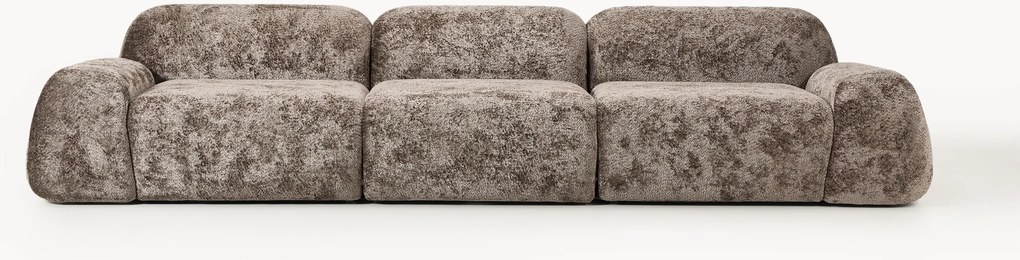 Divano componibile 4 posti in teddy-bouclé Wolke