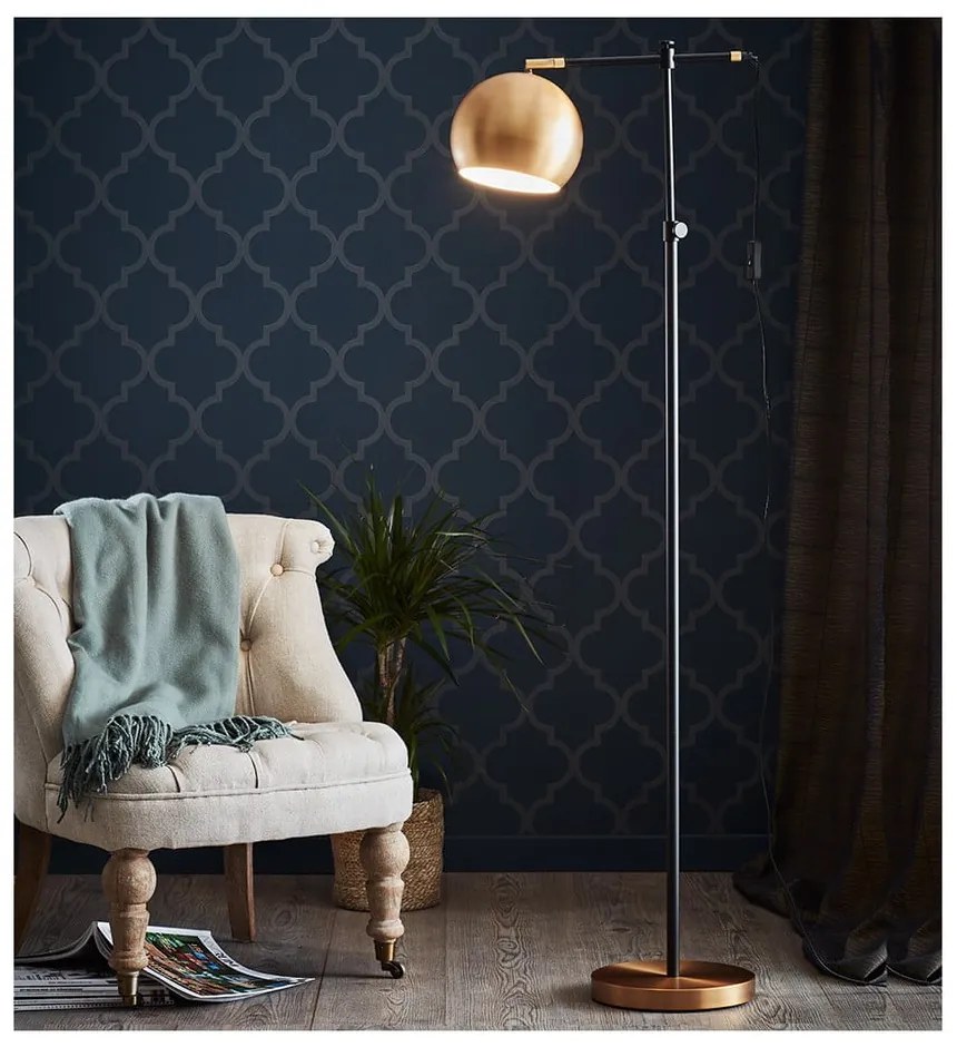 Lampada a stelo nera e bronzo Chester - Markslöjd