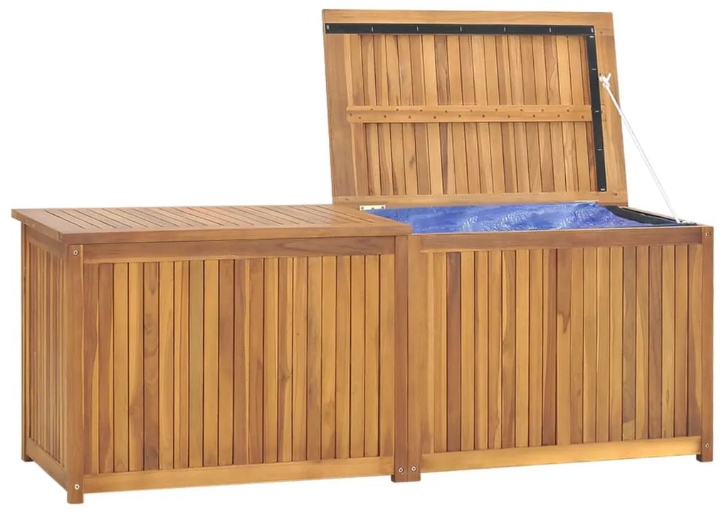 Cassa da giardino 150x50x55 cm in legno massello di teak