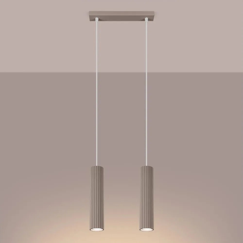 Brilagi - Lampadario LED su cavo CRESTO 2xGU10/10W/230V taupe