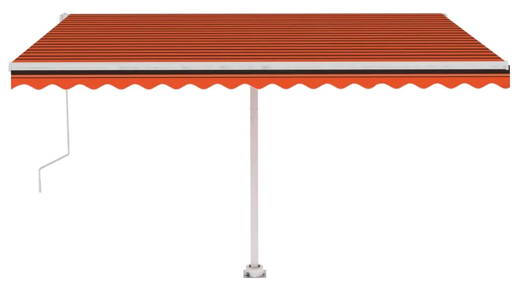 Tenda Automatica Sensore Vento e LED 450x350 cm Arancio Marrone