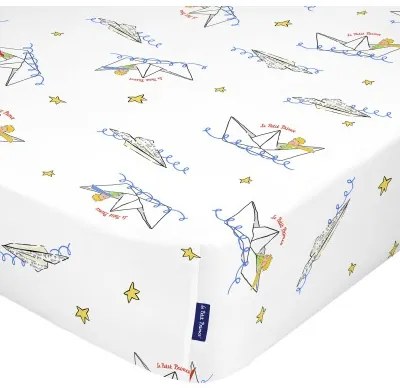 Lenzuolo con angoli HappyFriday LE PETIT PRINCE Bianco Multicolore 70 x 140 x 14 cm