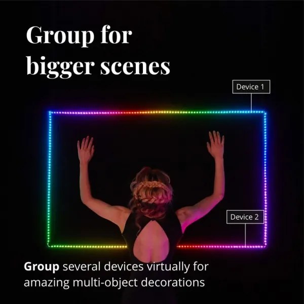 Twinkly TWL100STW-WEU - LED RGB Striscia dimmerabile LINE 100xLED 1,5 m Wi-Fi