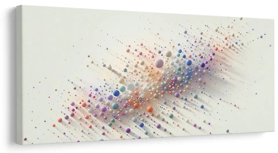 Quadro su tela – Esplosione di bolle colorate sulla tela
