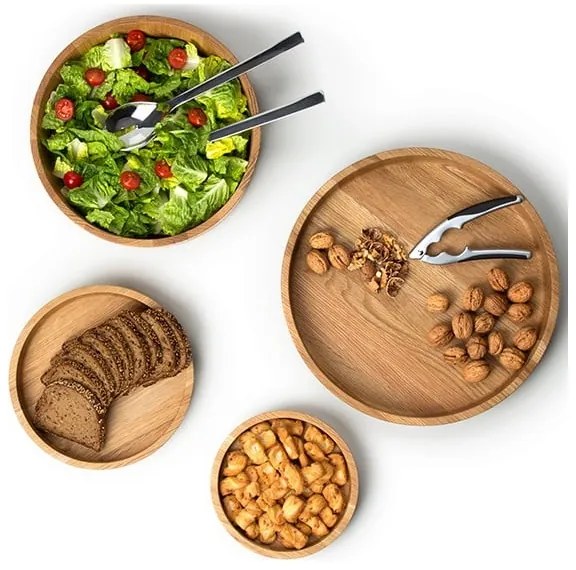 Continenta C4135 - Ciotola in legno 38x5,4 cm rovere