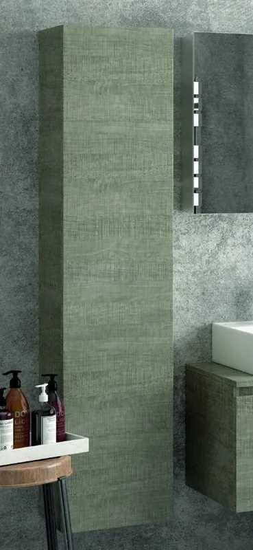 Composizione bagno 120cm sospesa con mobile specchio e colonna - KAMALU