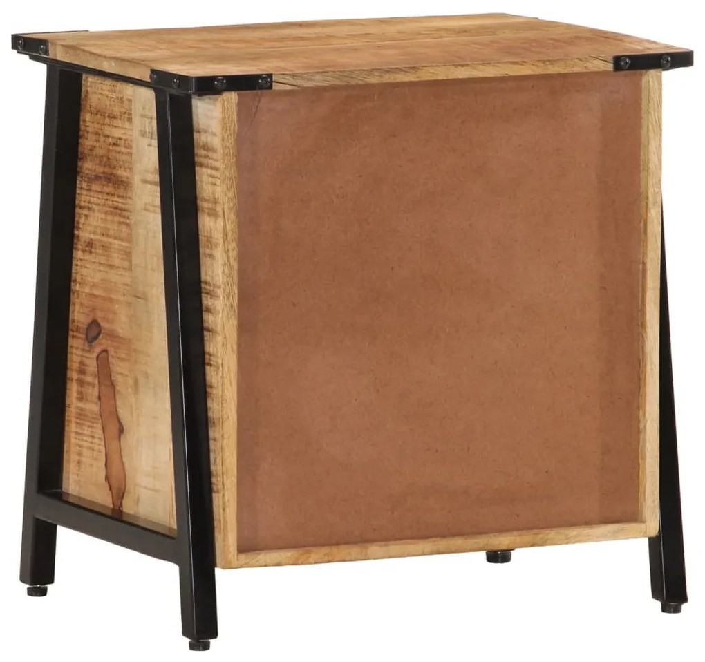 Comodino 40x30x42 cm in legno massello di mango