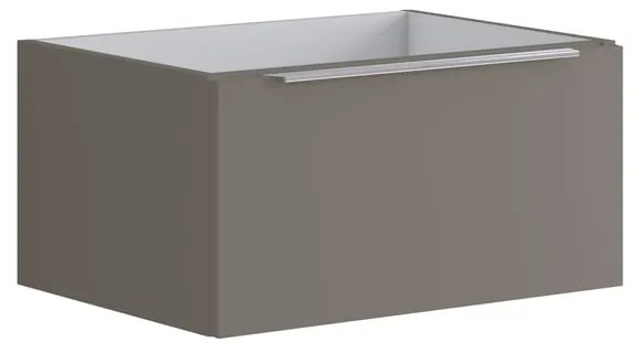 Mobile da bagno sotto lavabo Brera grigio opaco L 59.5 x H 30 x P 45.5 cm 1 cassetto, lavabo non incluso