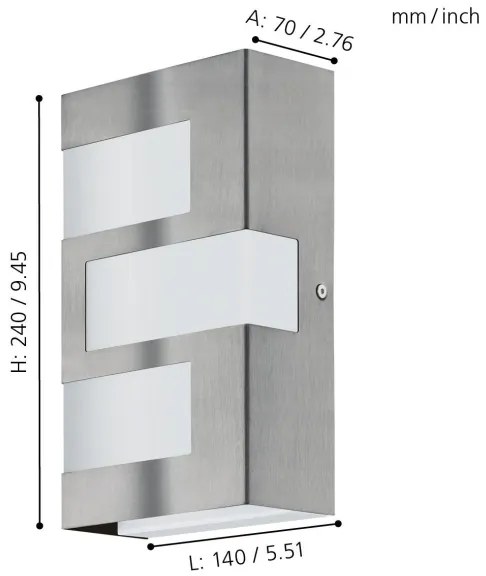 Eglo 94086 - Illuminazione LED da esterno RALORA 3xLED/2,5W/230V