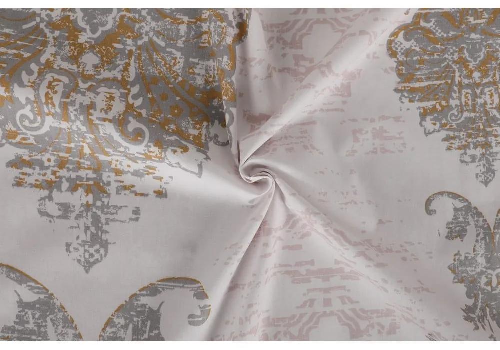 Biancheria da letto singola in cotone Renforcé marrone/beige 140x200 cm Daisy - Mijolnir