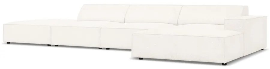 Divano angolare beige in tessuto bouclé (angolo destro) Jodie - Micadoni Home