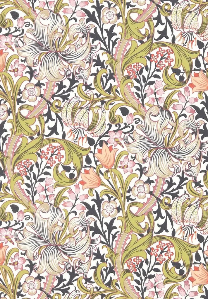 Morris & Co Carta da parati Golden Lily - Espresso