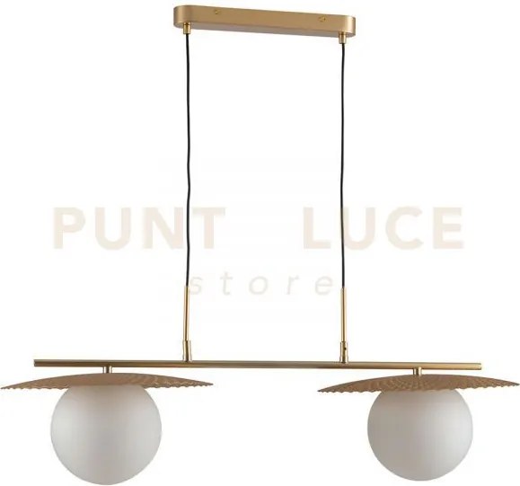 Lampadario a sospensione chaplin oro 2 luci attacco e27 97x146,2cm ...