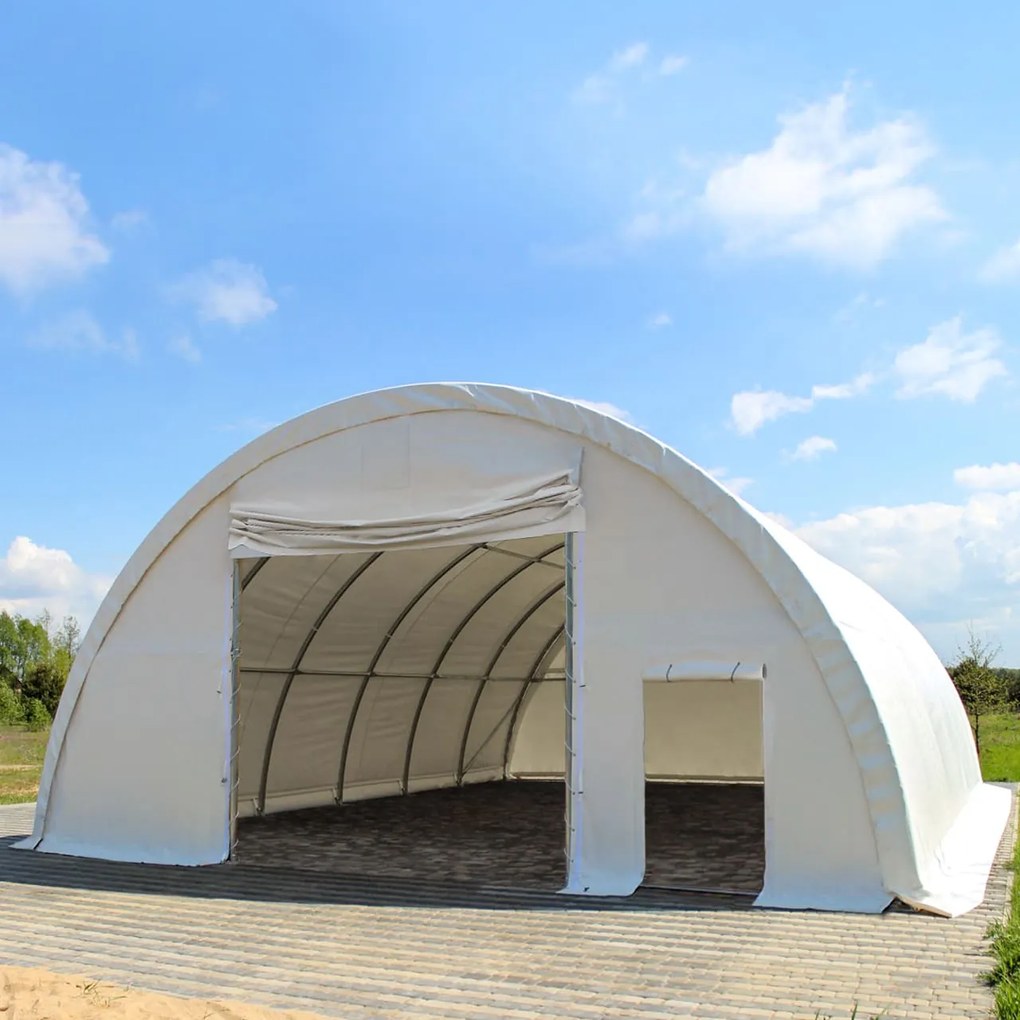 TOOLPORT Tunnel agricolo 9,15m x 20m x 4,5m - PE 1400 bianco - (49666)