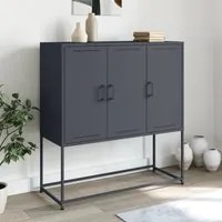 Credenza Antracite 100,5x39x107 cm in Acciaio 846538