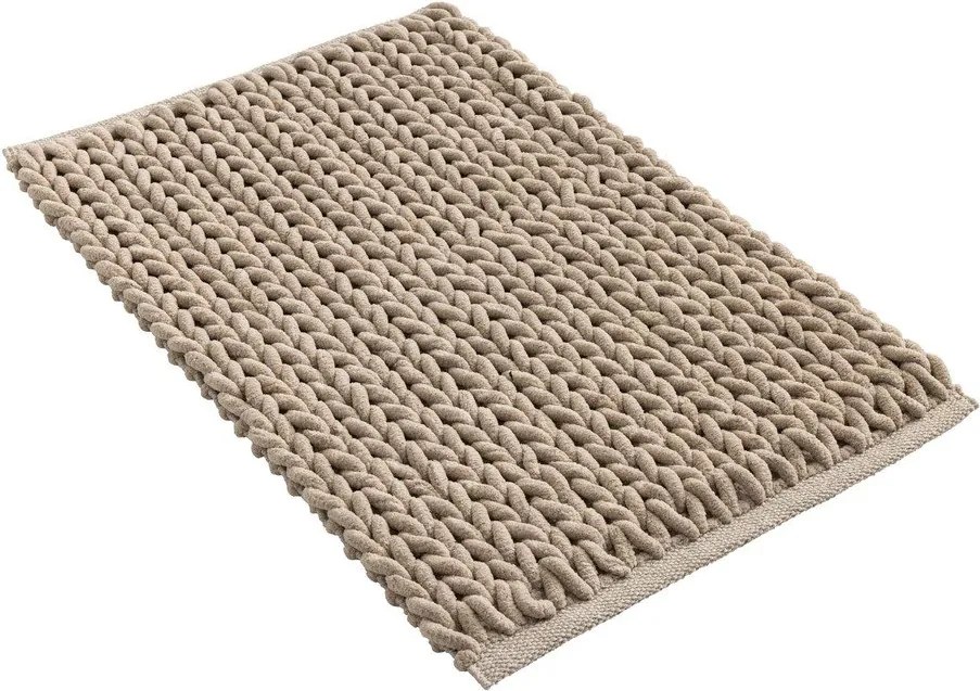 Tappetino per il bagno marrone chiaro 50x80 cm Ariel – douceur d'intérieur