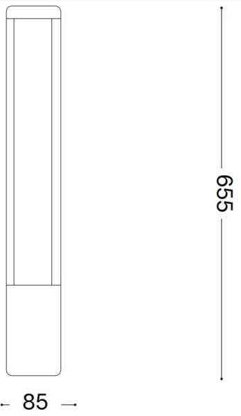 Ideal Lux - Lampada LED da esterno TIFONE LED/8,5W/230V 65,5 cm IP65 antracite
