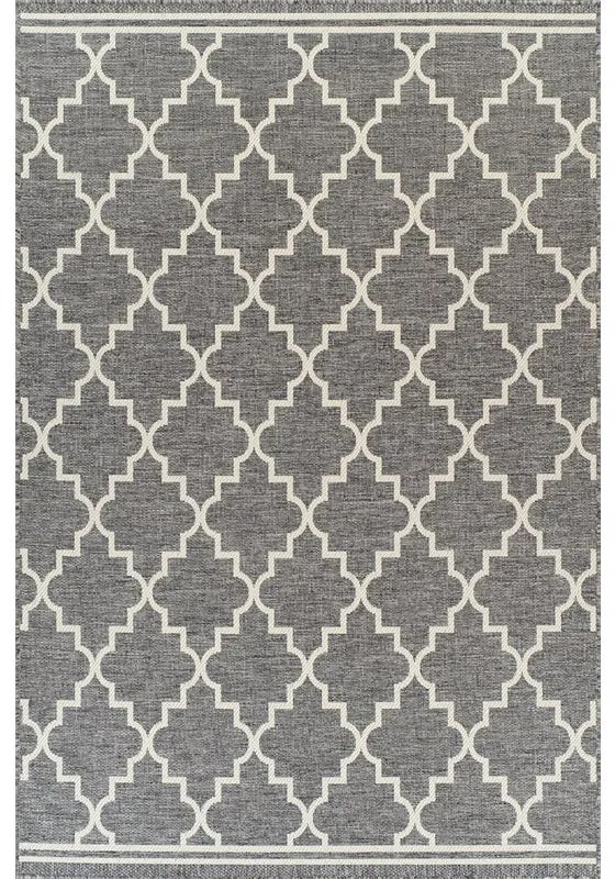 Tappeto Sea Arabesque geometrico bianco e grigio, L 230 x L 160 cm