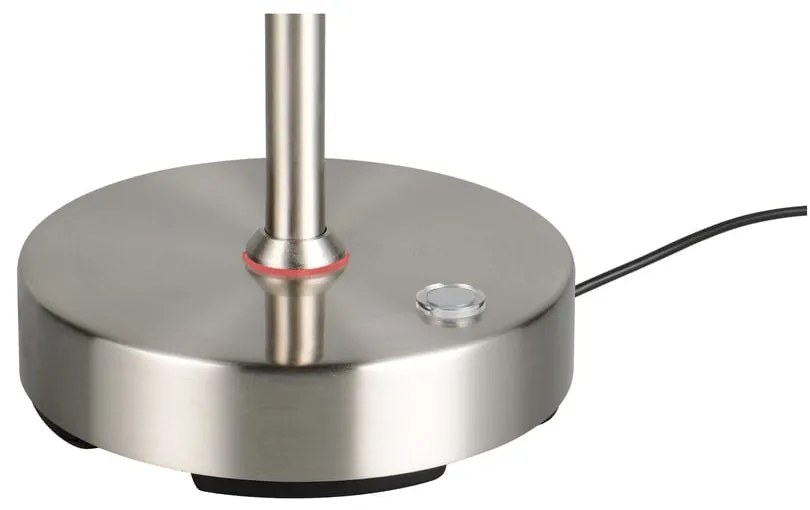 Lampada da tavolo argentata (altezza totale 45 cm) Moreno – Reality