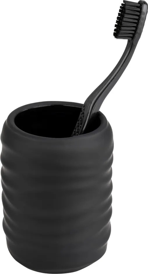 Portaspazzolino nero opaco in ceramica Illana – Wenko