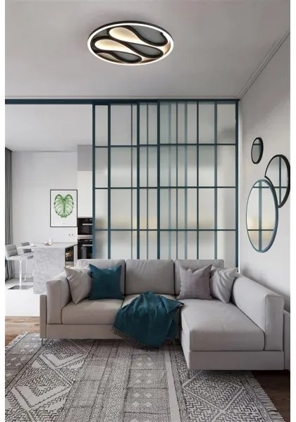 Searchlight 81100-39BK - Plafoniera dimmerabile ZENDISC LED/20W/230V 3000K Ø 39 cm