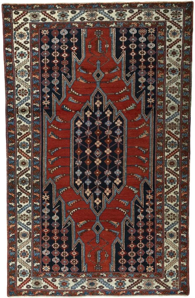 Hamedan Tappeto persiano 210 x 130 Rosso (Iran) Annodato A Mano