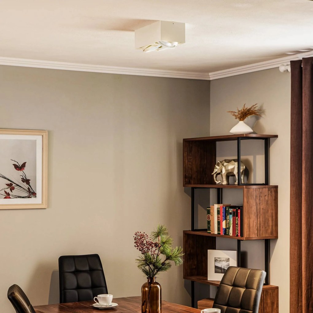 Argon Faretto da soffitto Ronda, 2 luci, bianco