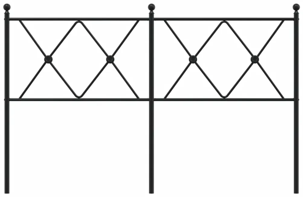 Testiera in metallo nero 137 cm