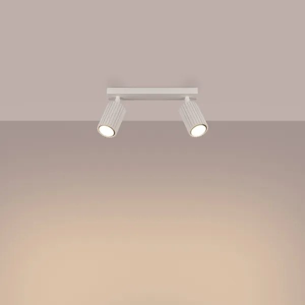 Sollux SL.1599 - Faretto KARBON 2xGU10/10W/230V color crema